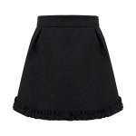 Wool Boucle Tulip Hem Skirt