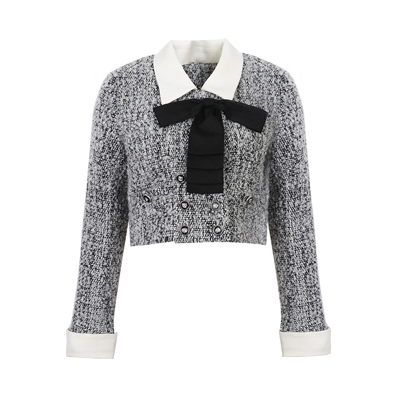 Chic Petite Chiffon Blazer & Pleated Skirt Set