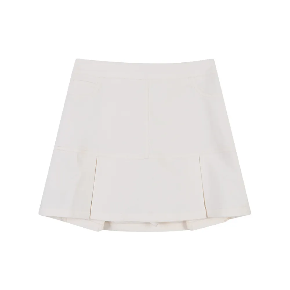 Cute Knit Woolen Shortsleeve Top & Skirt Set