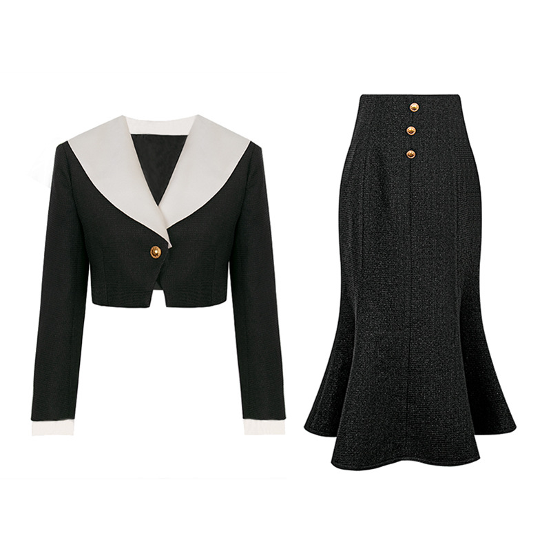 Fitted Blazer With Mermaid Gown Set