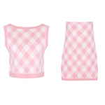 Girly Pink Plaid Set