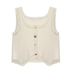 Lace Hooked Knit Top & Wide-Leg Skirt Set