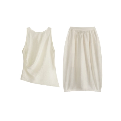 Linen Balloon Skirt Tank Set 01