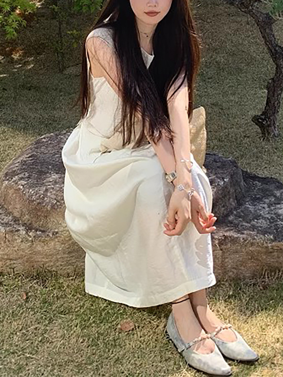 Linen Balloon Skirt Tank Set