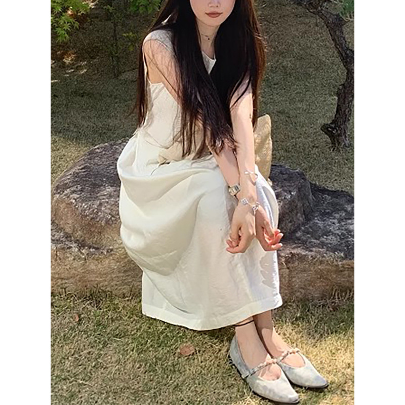 Linen Balloon Skirt Tank Set