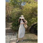 Linen Balloon Skirt Tank Set