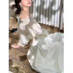 One-Shoulder A-Line Lace Skirt Set
