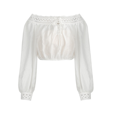 One-Shoulder A-Line Lace Skirt Set 02
