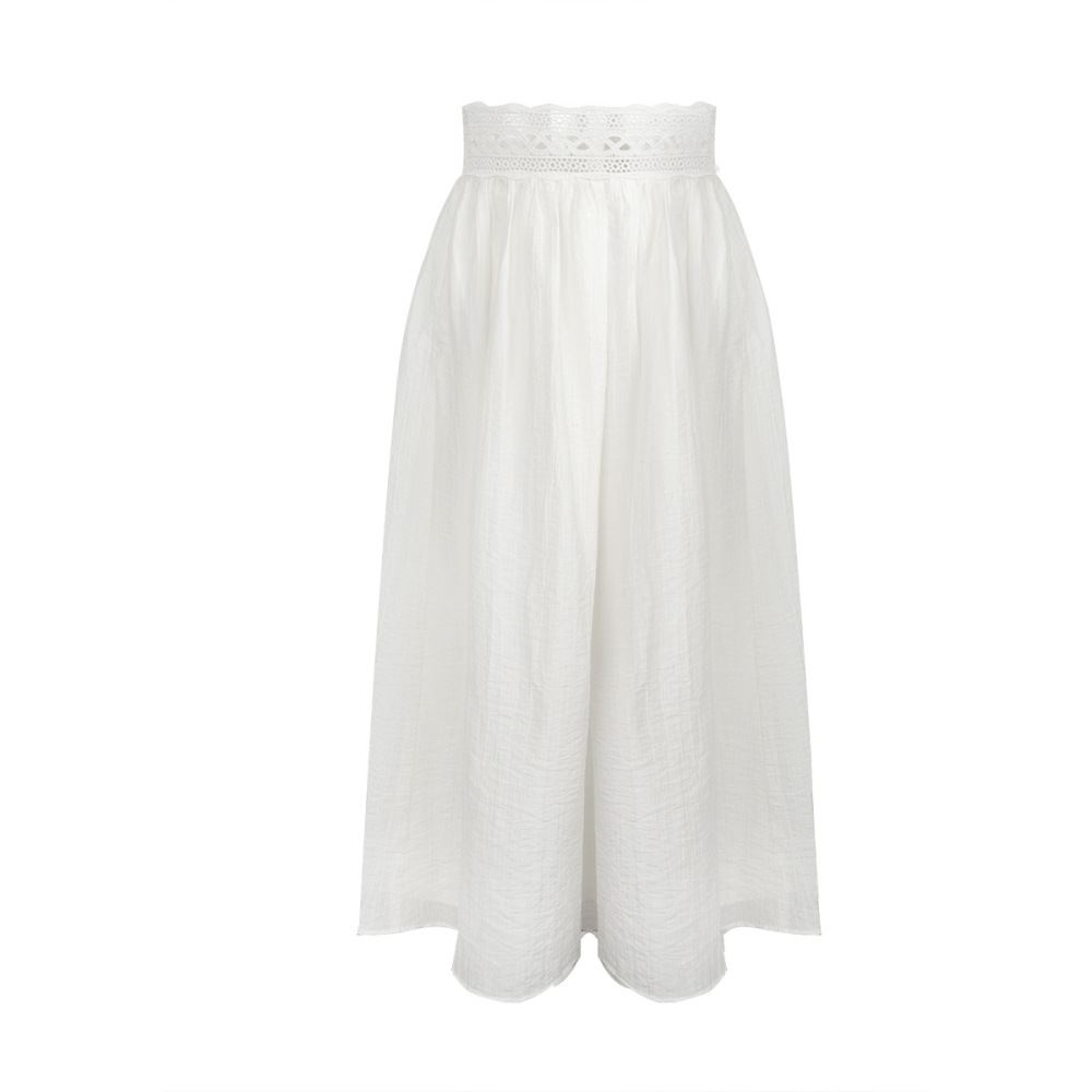 One-Shoulder A-Line Lace Skirt Set