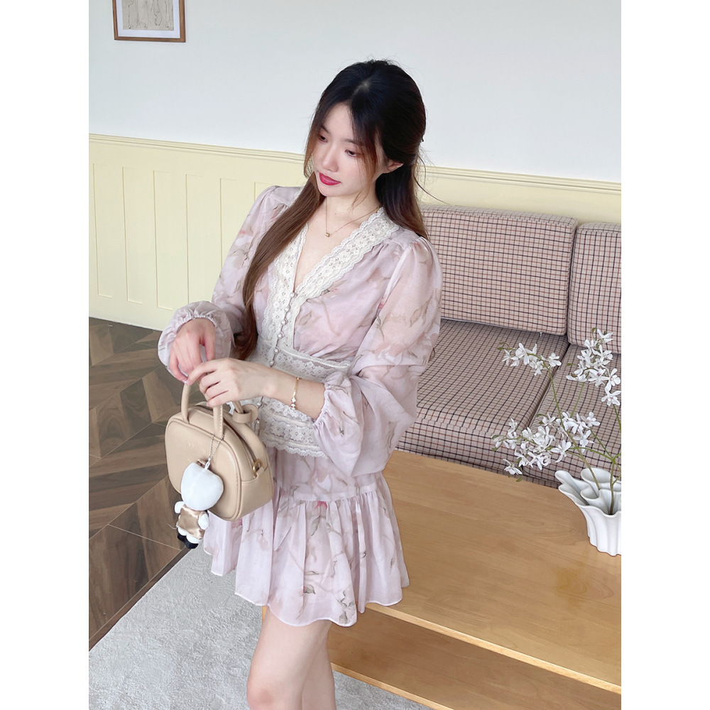 Vintage Lace Blouse & Skirt Set