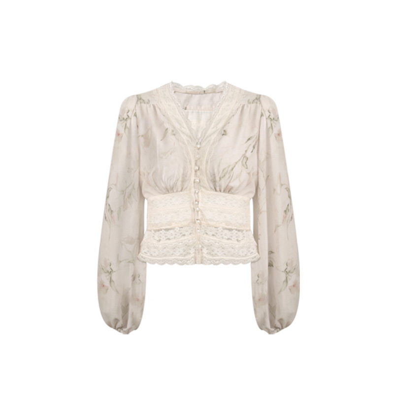 Vintage Lace Blouse & Skirt Set