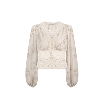 Vintage Lace Blouse & Skirt Set 02