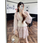 Vintage Lace Blouse & Skirt Set