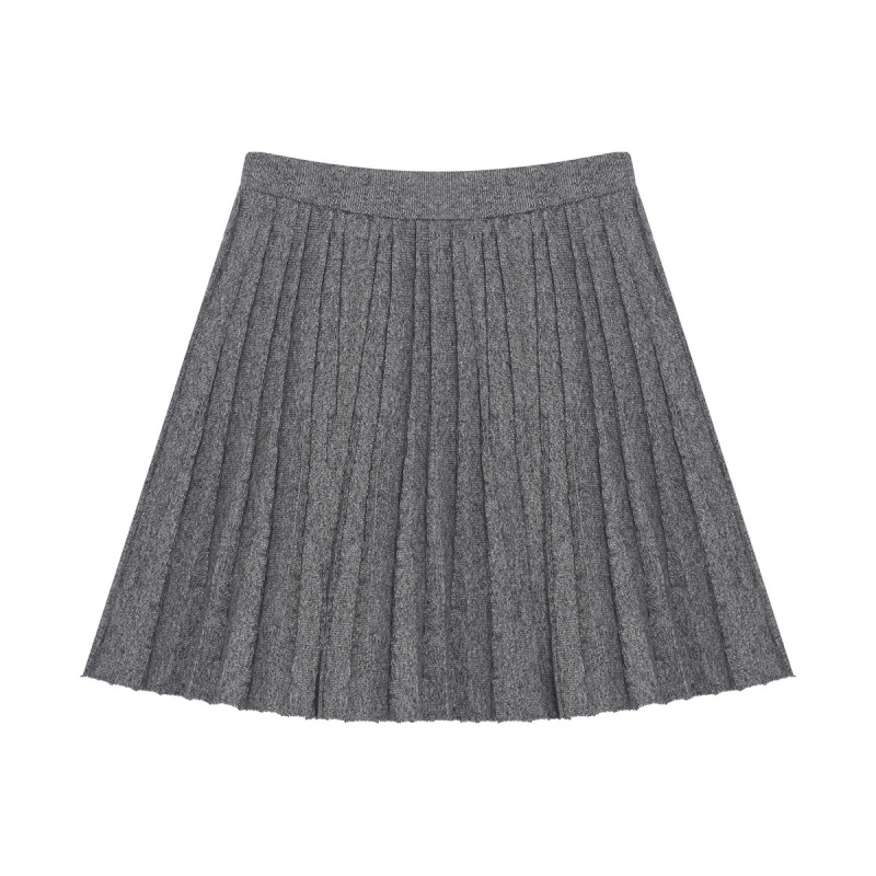 Women's Plaid Blazer & Pleated Skirt Set