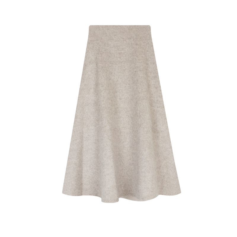 Women's Soft - style Short - length Top And Skirt Set