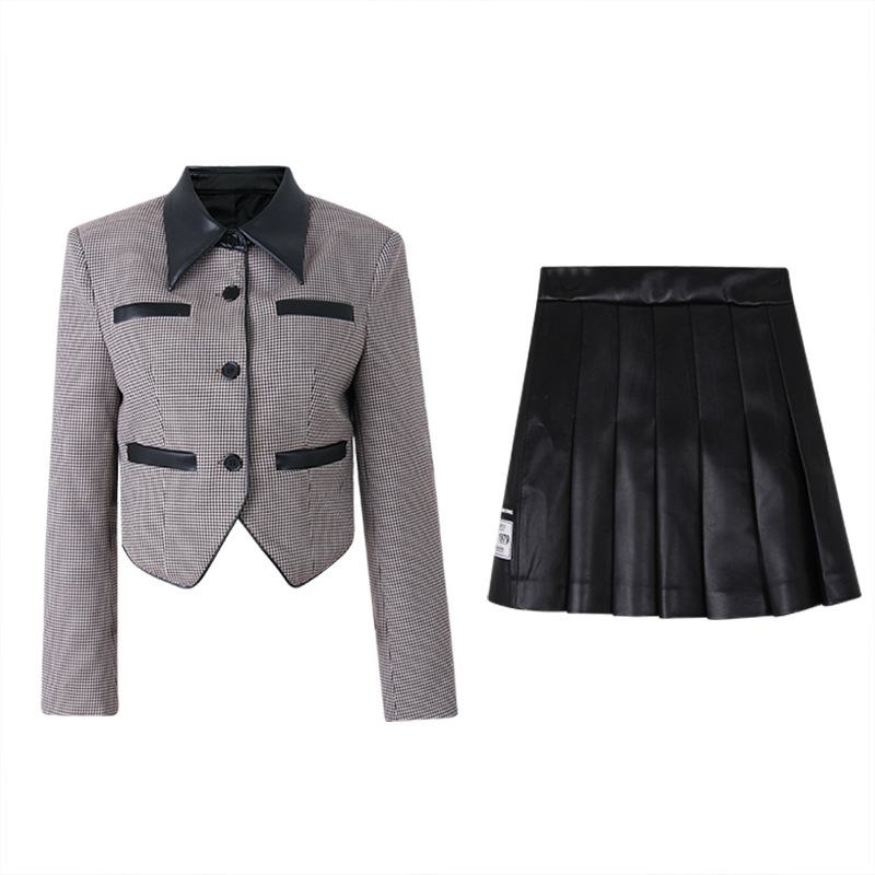 Women's Tweed Blazer & Skirt Set