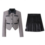 Women's Tweed Blazer & Skirt Set