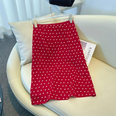 Elegant Floral High-Waisted A-Line Skirt 01