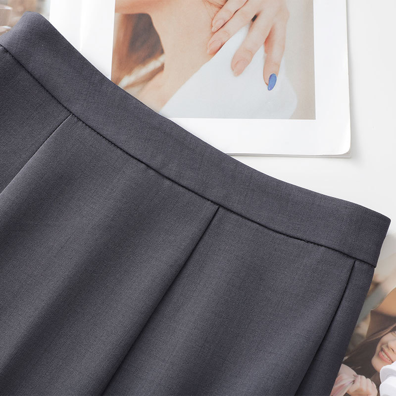 Elegant High-Waisted Gray A-Line Dress