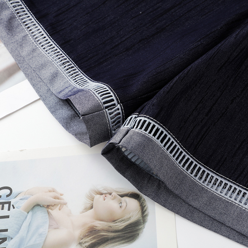 High-Waisted Loose Fit Denim Shorts – Summer Blue