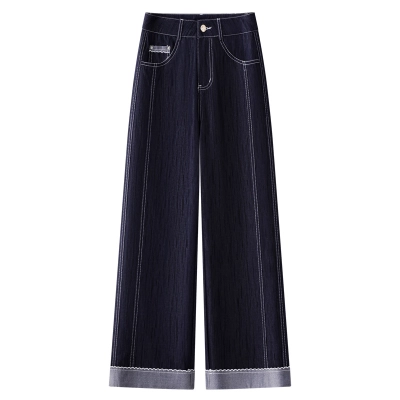 High-Waisted Loose Jeans for Petite Women 01