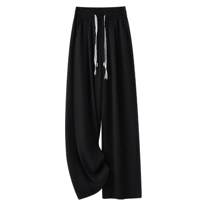 Women's Summer Thin High - Waisted Loose Straight Leg Pants 02