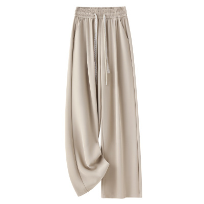 Women's Summer Thin High - Waisted Loose Straight Leg Pants 01