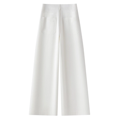 White High-Waisted Loose Jeans 02