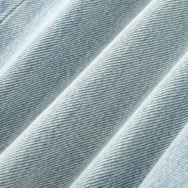 Blue Tencel Denim Cropped Wide - Leg Shorts