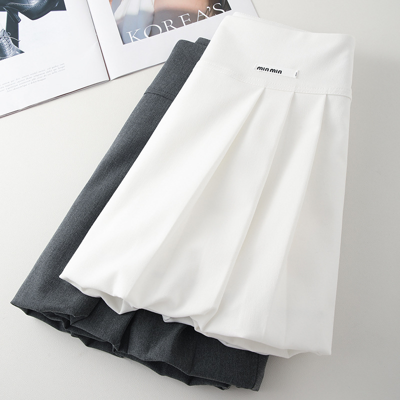 High - Waisted Slimming A - Line Pleated Mini Skirt