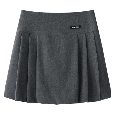 High - Waisted Slimming A - Line Pleated Mini Skirt 02