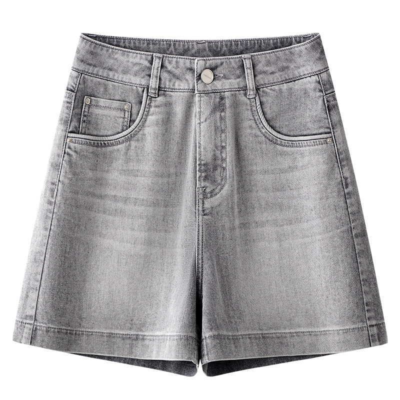 High - Waisted Slimming Denim Shorts