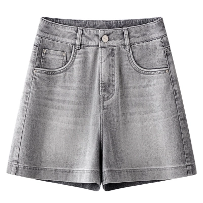 High - Waisted Slimming Denim Shorts 01