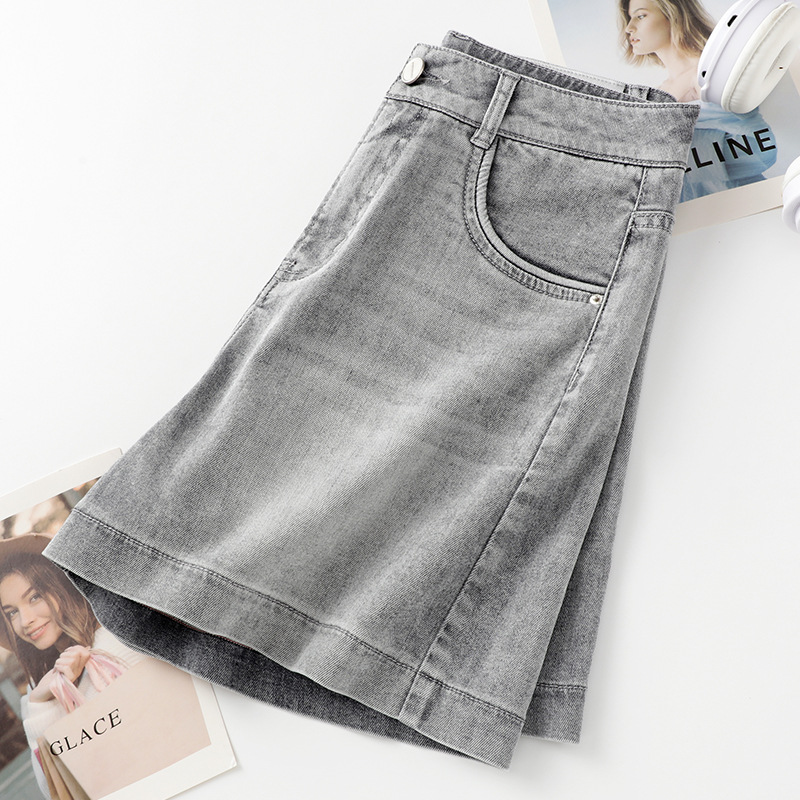High - Waisted Slimming Denim Shorts