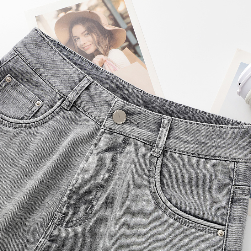 High - Waisted Slimming Denim Shorts