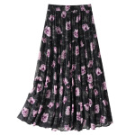 Summer High - Waisted Floral Print Loose Maxi Skirt
