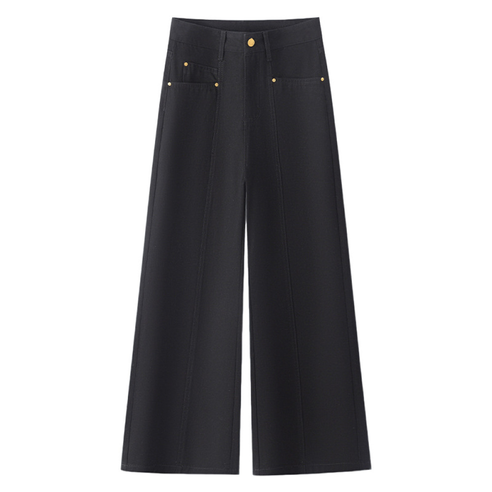Summer High-Waist Slim Straight Leg Jeans