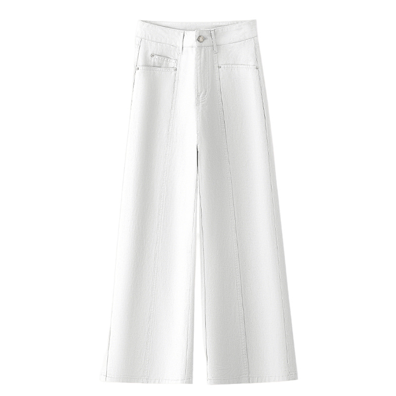 Summer High-Waist Slim Straight Leg Jeans