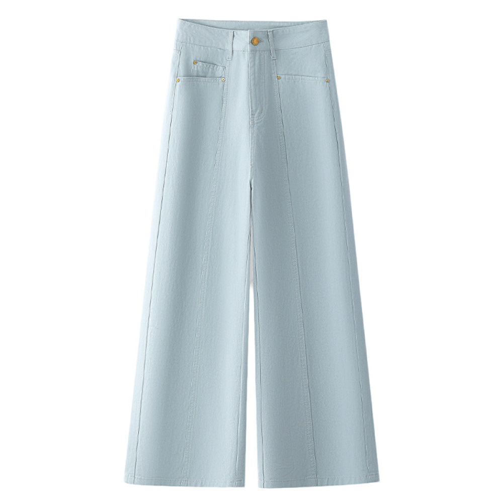Summer High-Waist Slim Straight Leg Jeans