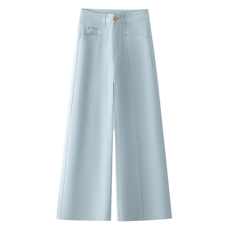Summer High-Waist Slim Straight Leg Jeans
