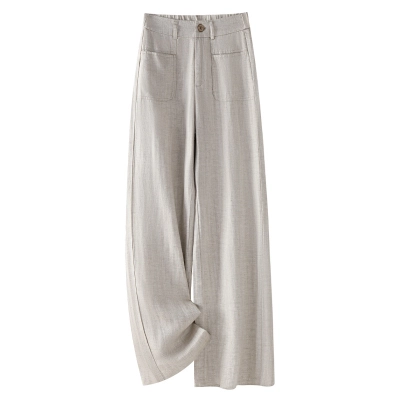Summer Linen Cotton Wide Leg Pants 02