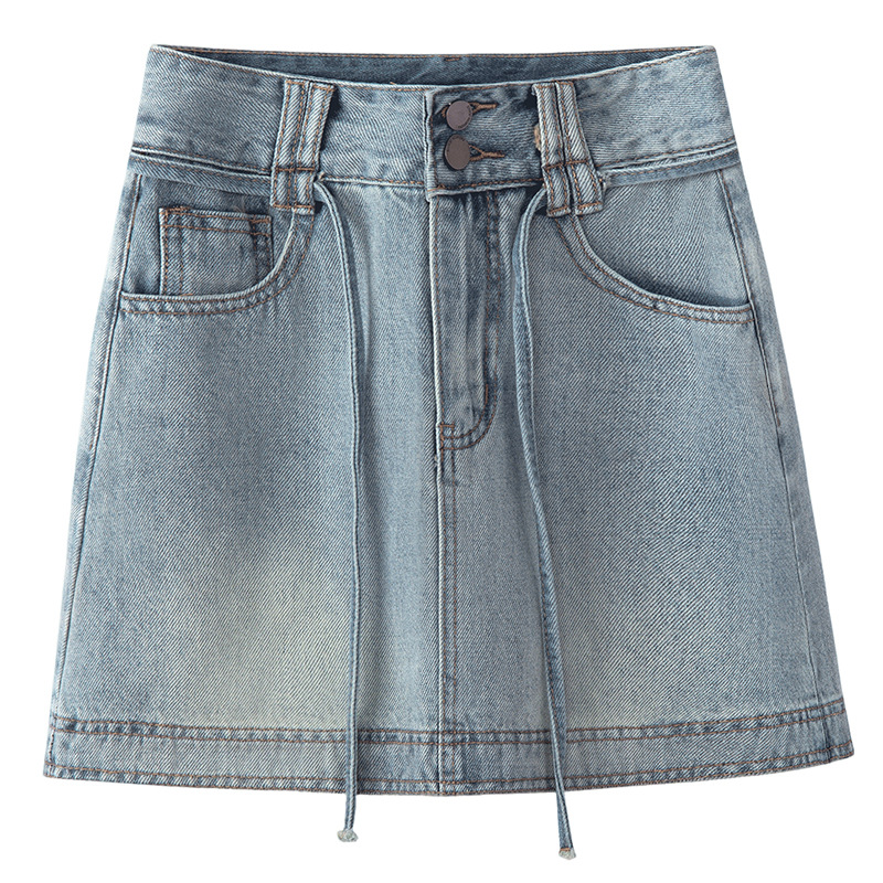 Summer Thin High - Waisted Slimming Denim Skirt