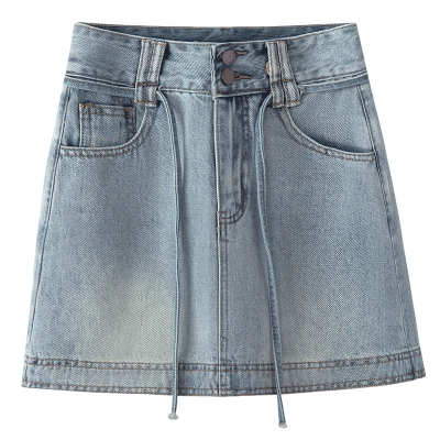 Summer Thin High - Waisted Slimming Denim Skirt 01
