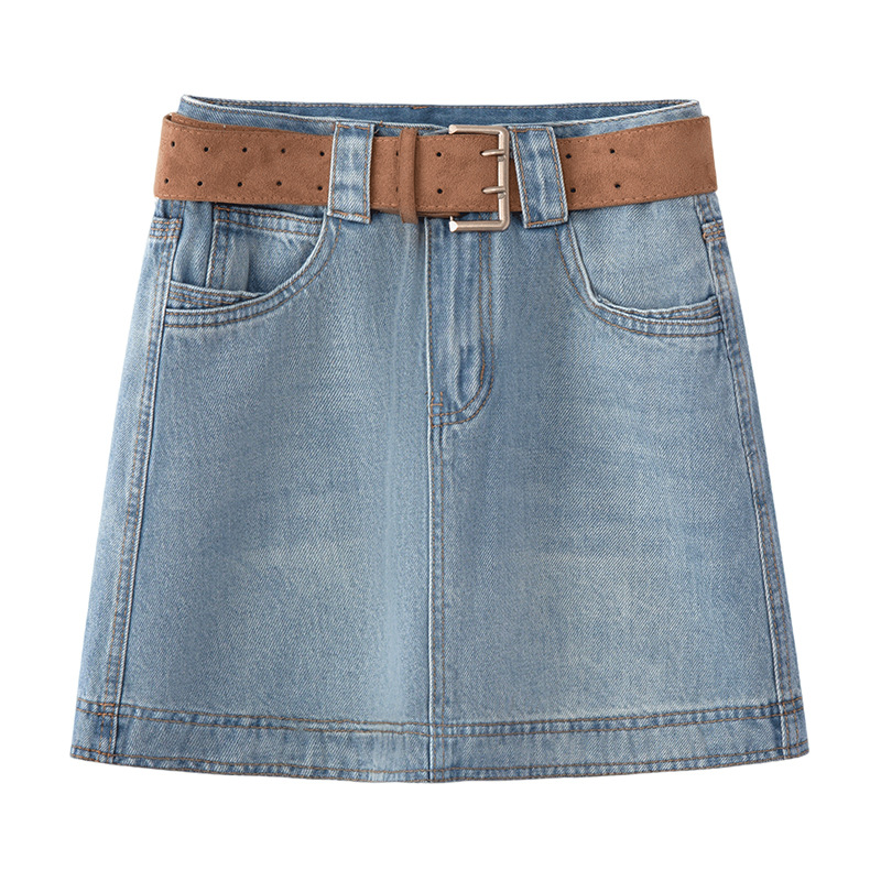 Summer Thin Slimming High - Waisted Denim Mini Skirt