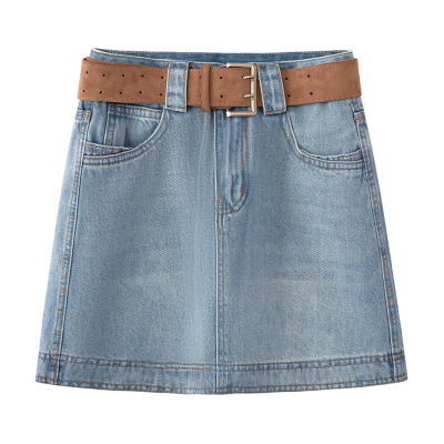 Summer Thin Slimming High - Waisted Denim Mini Skirt 02