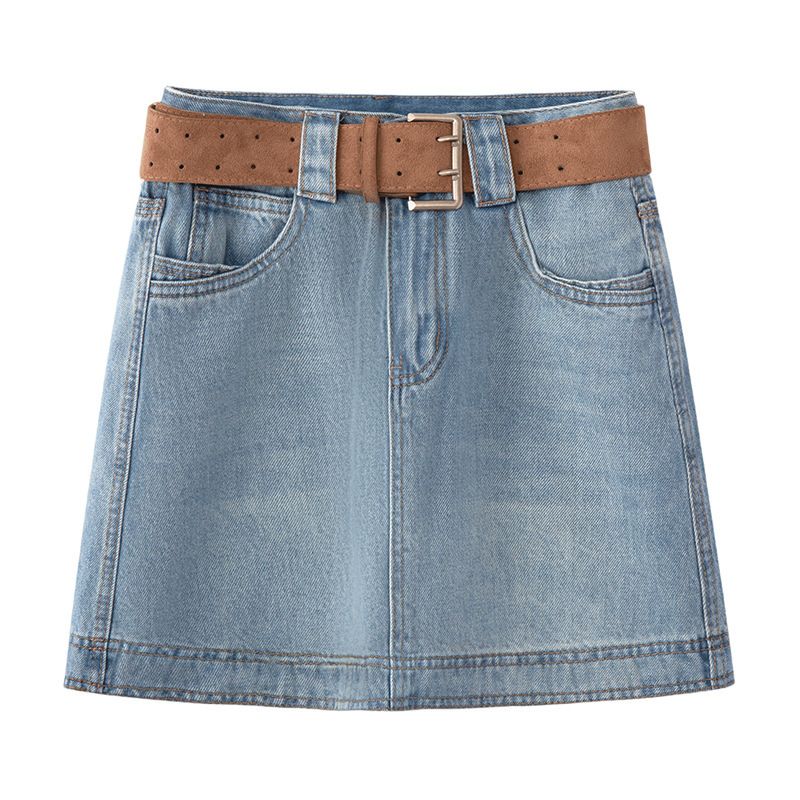 Summer Thin Slimming High - Waisted Denim Mini Skirt