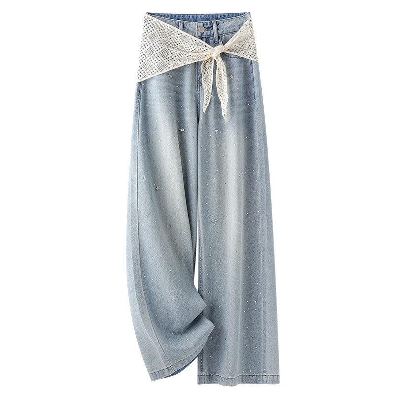 Vintage Rhinestone Flared Jeans