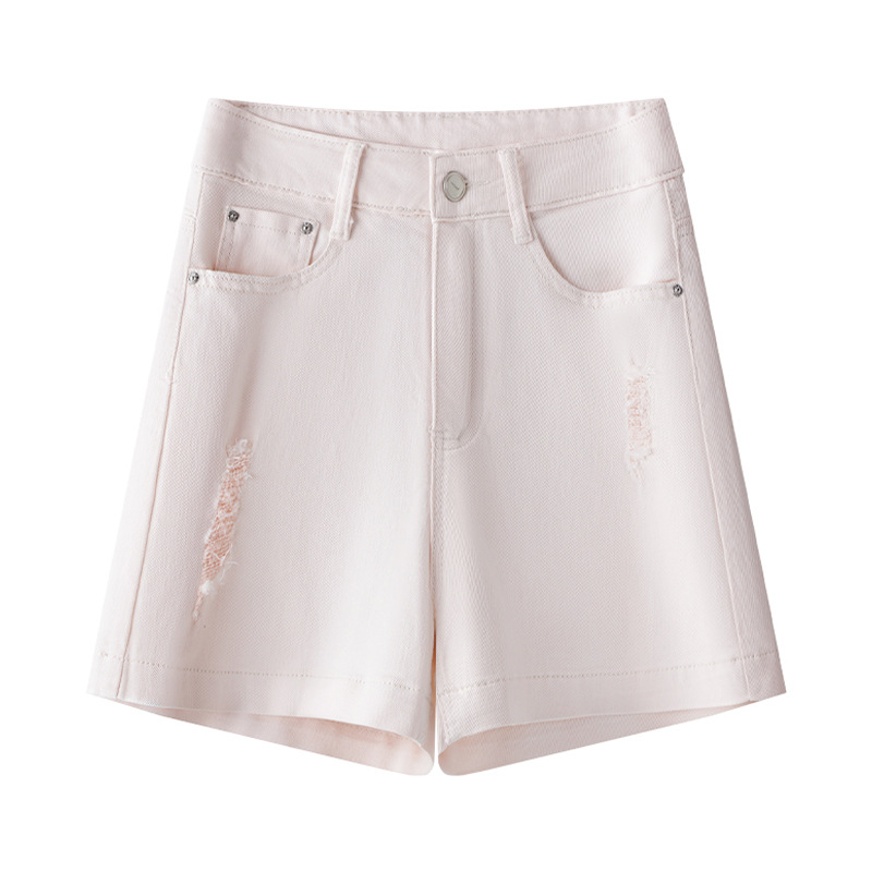 American style High - waisted Loose Denim Shorts