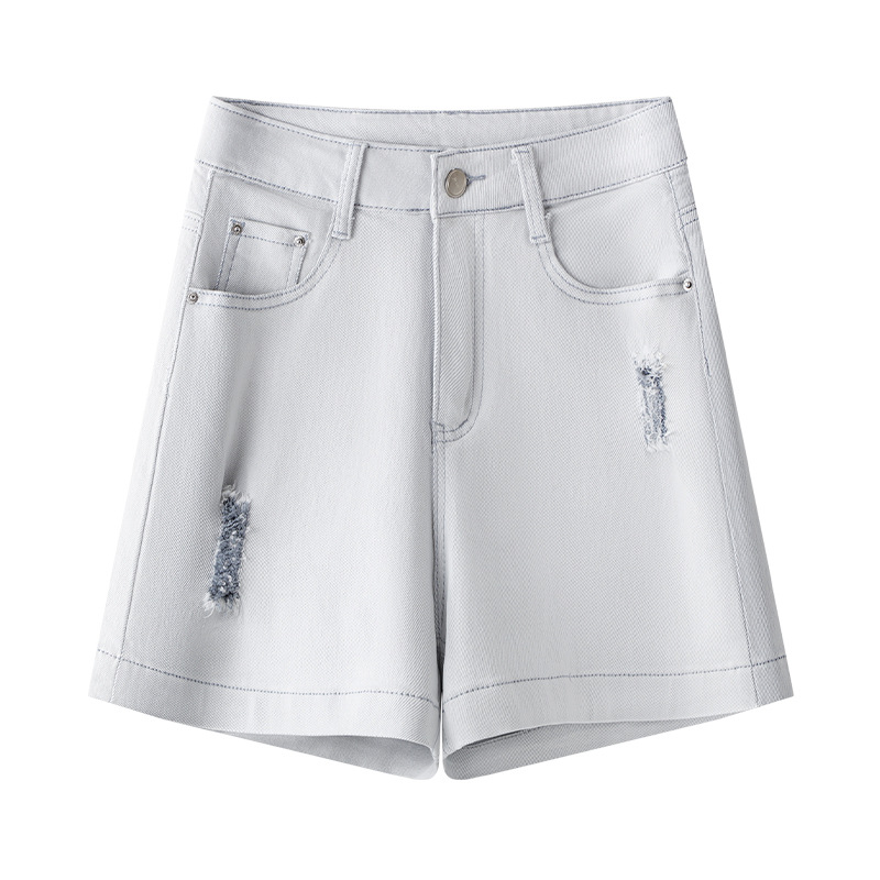 American style High - waisted Loose Denim Shorts