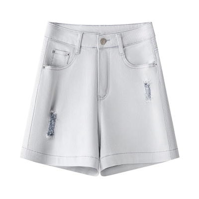 American style High - waisted Loose Denim Shorts 02